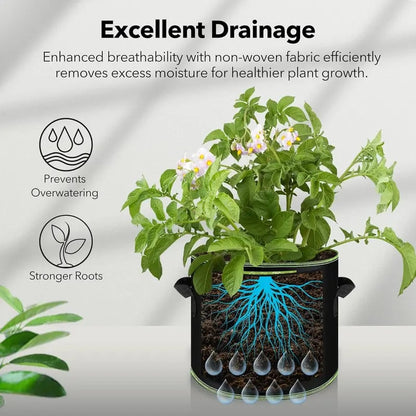 Excellent drainage grow bag for stronger plant roots