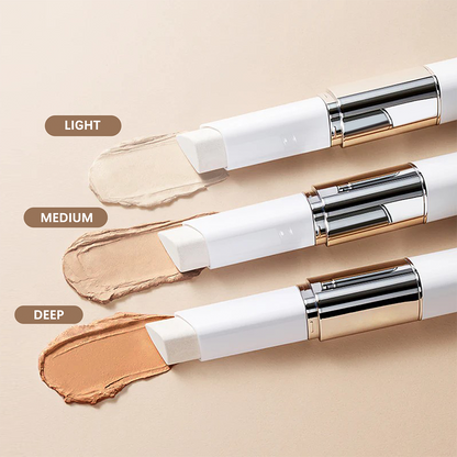 Skin-Like Dewy Foundation Stick No Shade Guessing • Adapts to Most Skin Tones • Non-Greasy, Buildable Coverage