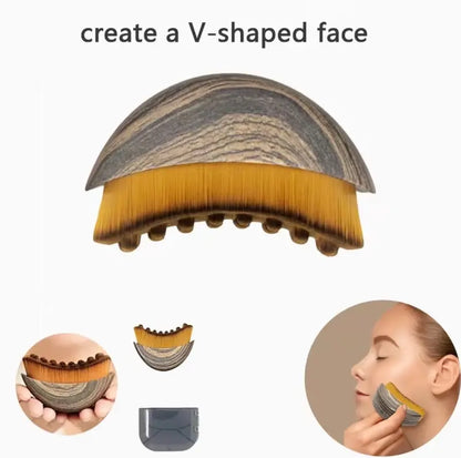 Reduce Face & Neck Puffiness in Minutes Lymphatic Massage Brush to Smooth Wrinkles & Sculpt a Slimmer Face