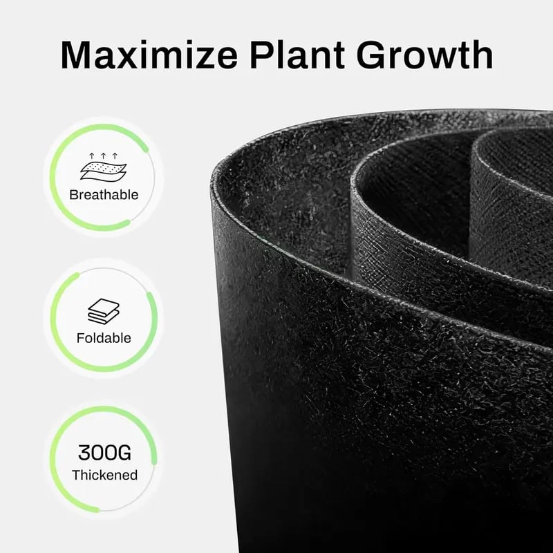 Foldable breathable thickened nonwoven grow bag material