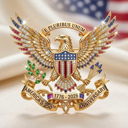 US 250th Anniversary Brooch Pin front eagle design