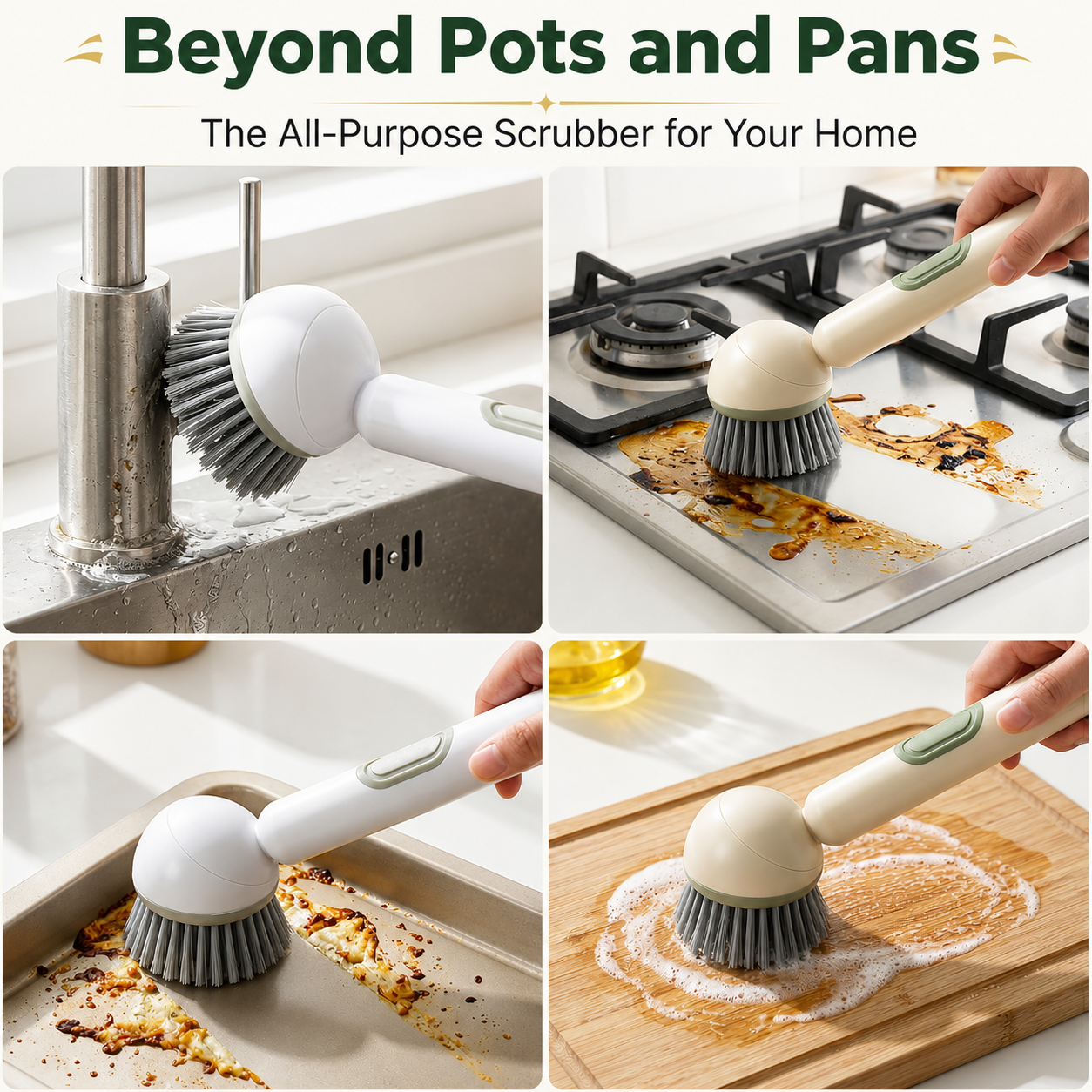 Versatile Soap Dispensing Dish Brush - Perfect Housewarming Gift