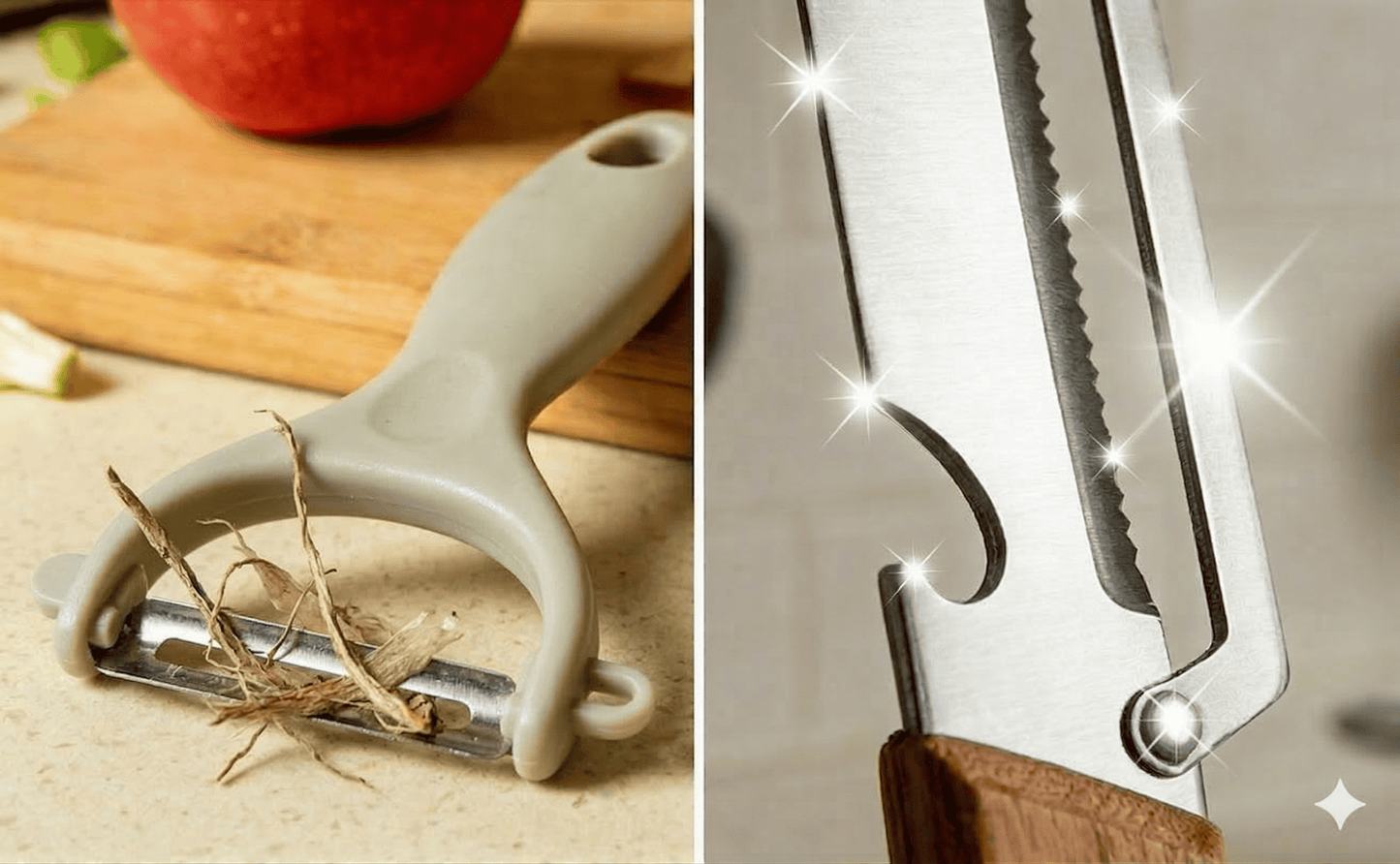 Ultra sharp blade and bottle opener detail