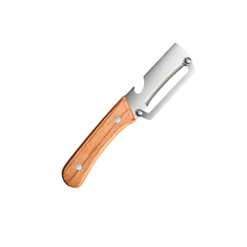 Multifunctional vegetable peeler product on white background
