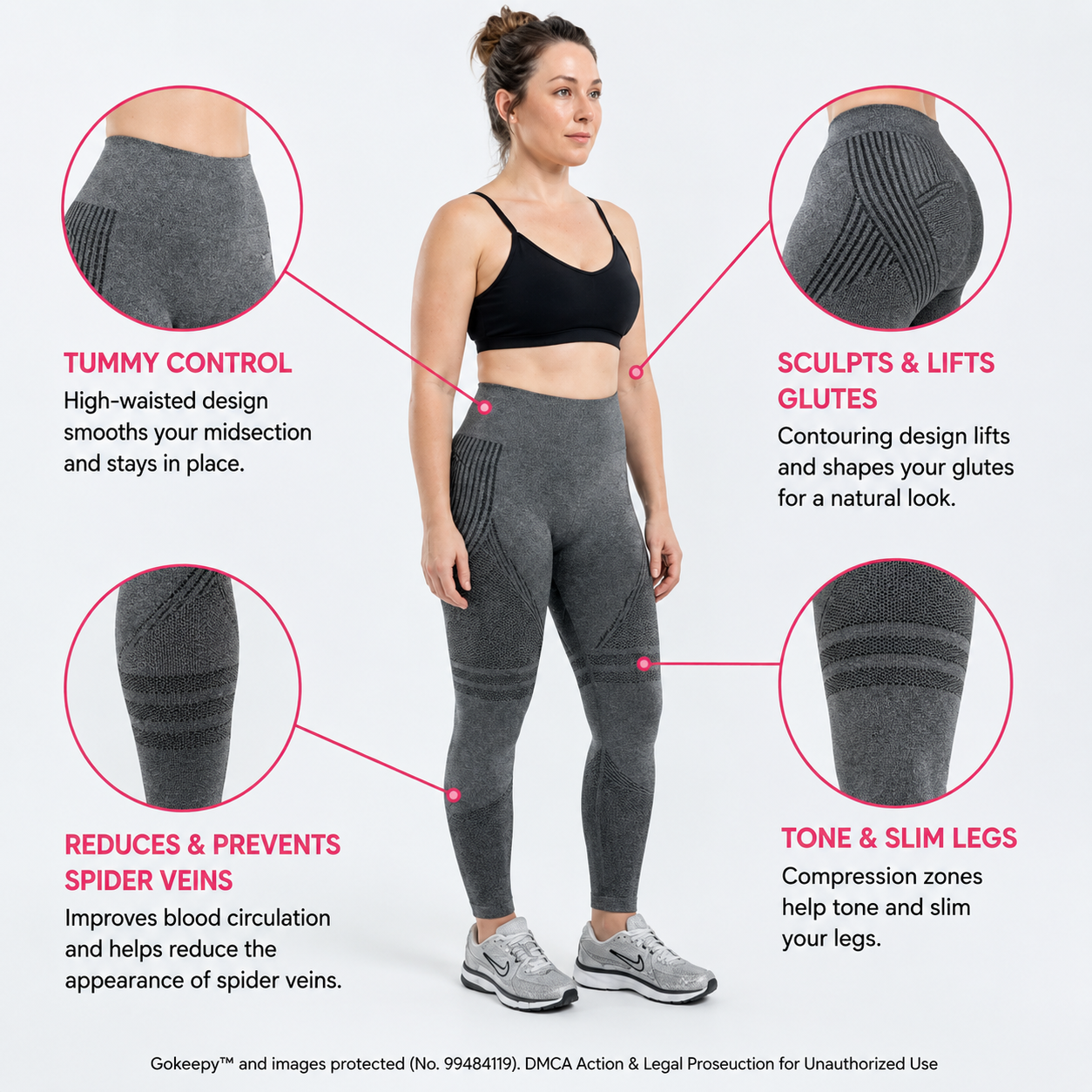 High Waisted And Hip Lifting Yoga Elastic Quick Drying Tight Pants ⭐