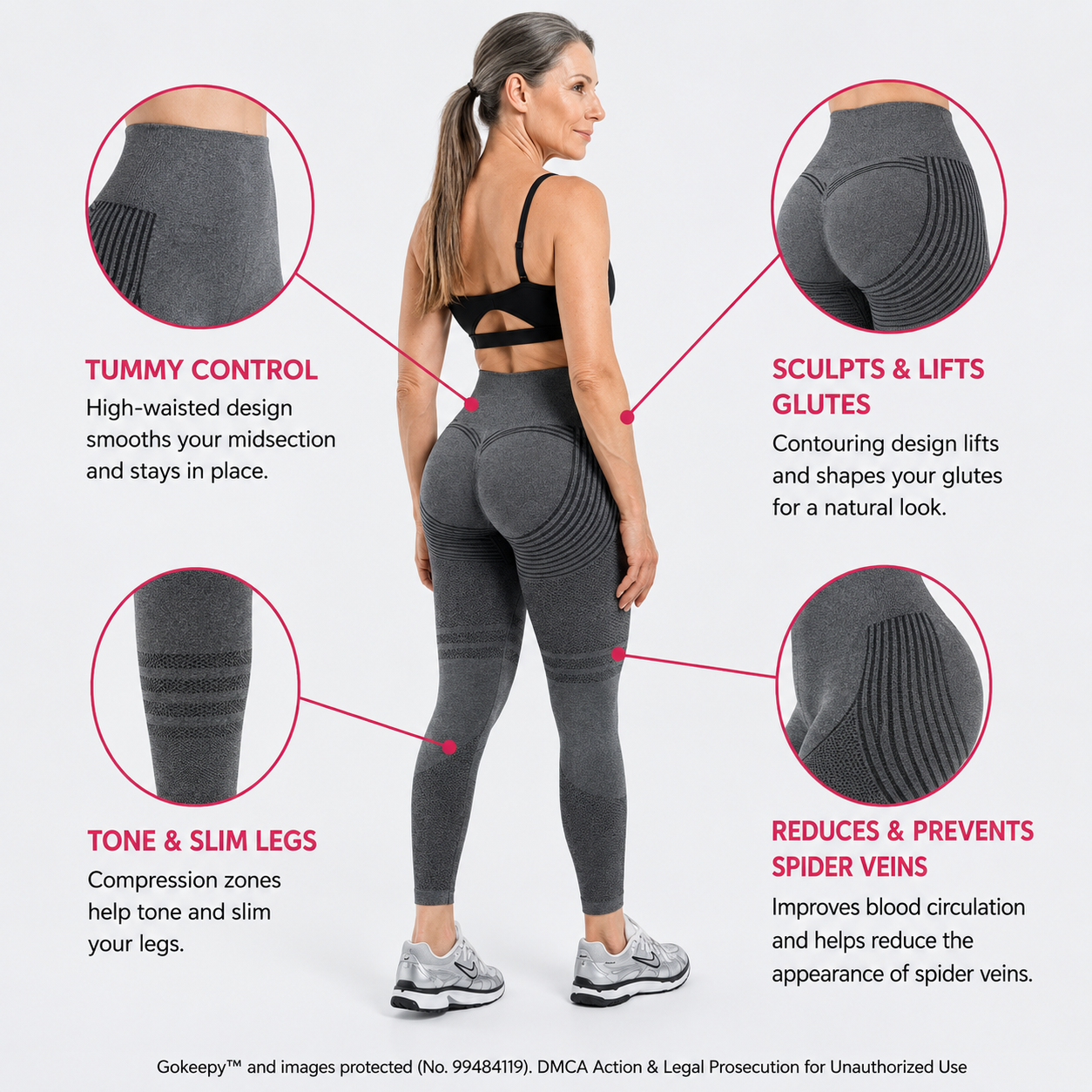 High Waisted And Hip Lifting Yoga Elastic Quick Drying Tight Pants ⭐