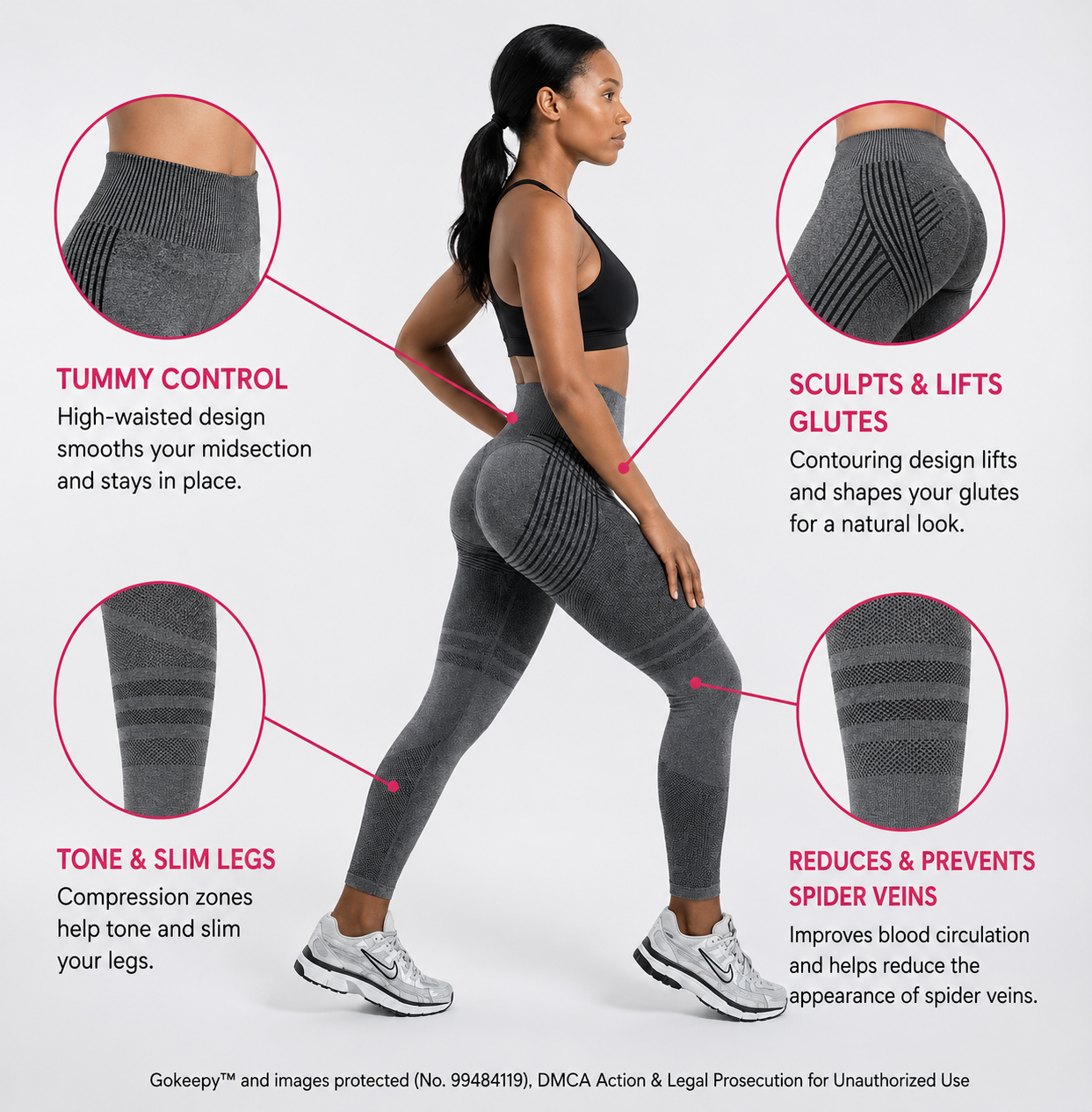 High Waisted And Hip Lifting Yoga Elastic Quick Drying Tight Pants ⭐