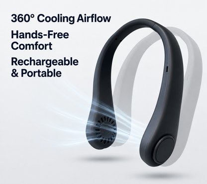 Gokeepy – Wearable Neck Fan | Soft Airflow | Outdoor & Travel Cooling