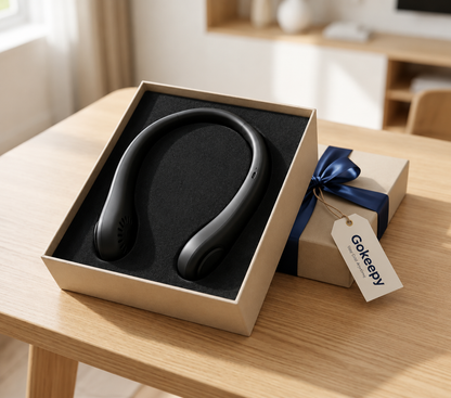 Gokeepy – Wearable Neck Fan | Soft Airflow | Outdoor & Travel Cooling