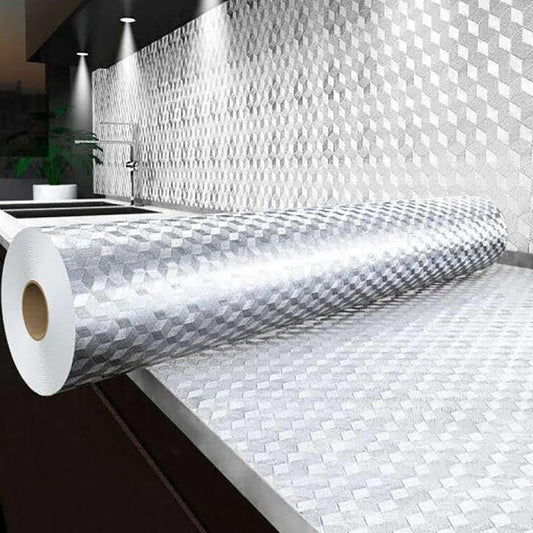 🔥Peel & Stick Aluminum Foil Wallpaper, Waterproof Oil Proof Contact Paper for Kitchen