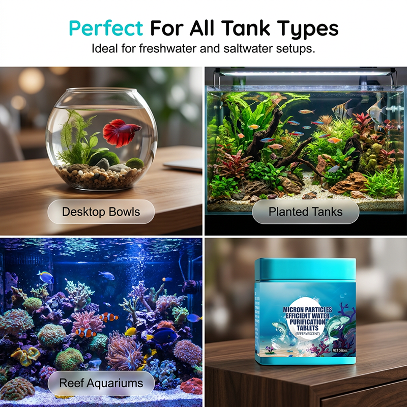 High-Efficiency Aquarium Water Cleaning Tablets