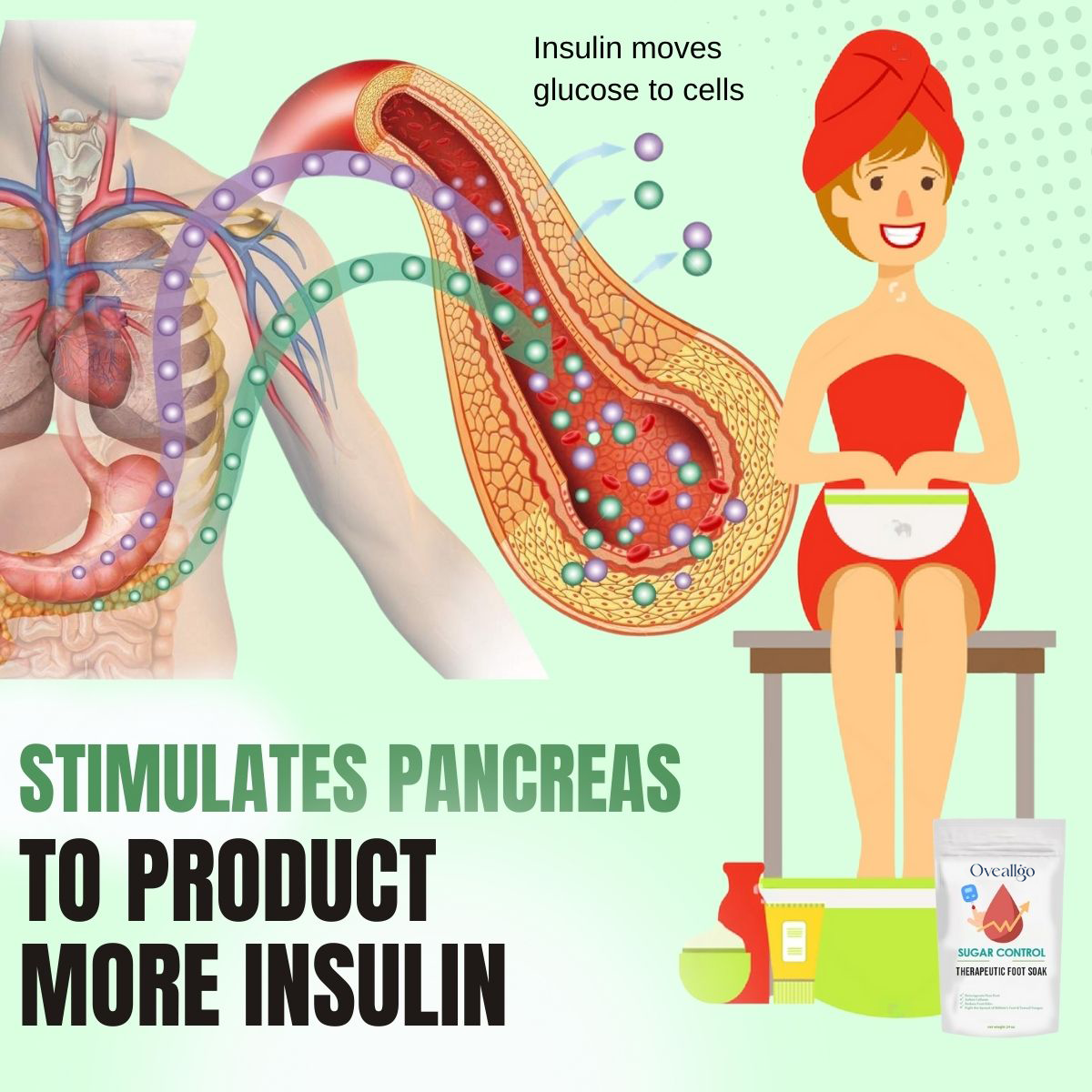 Oveallgo™ Sugar Control Therapeutisches Fußbad