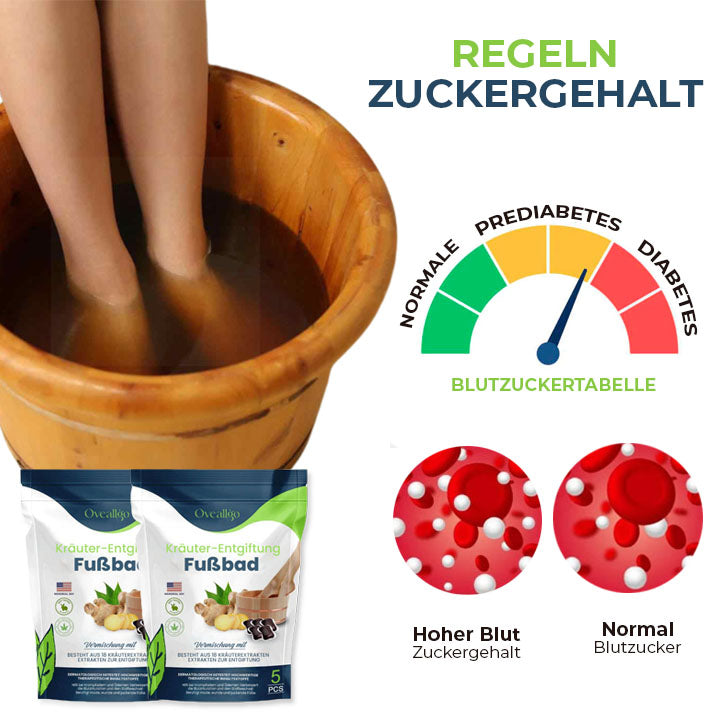 Oveallgo™ Profi Natürlich Entgiftung Blutzucker-Balance Fußbad-Perlen