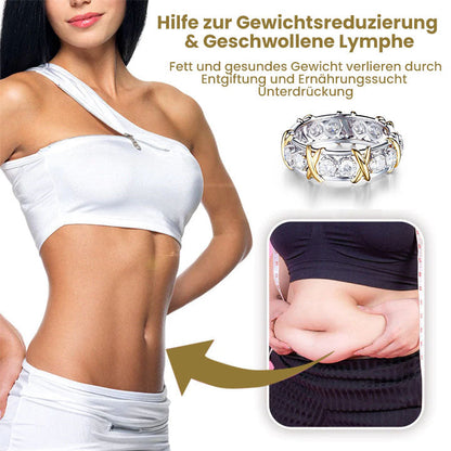 Oveallgo™ Meliora Klassic Magnetit Kreuz und Quer Lymphvital Ring