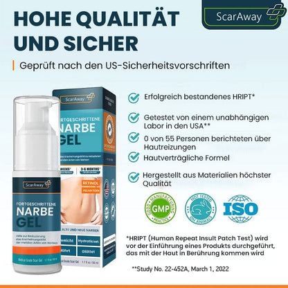 ScarAway PURI Fortschrittliches Narbengel - Kaiserschnitt, Bauchdeckenstraffung, alte Narben, Keloide, Dehnungsstreifen, Brandnarben
