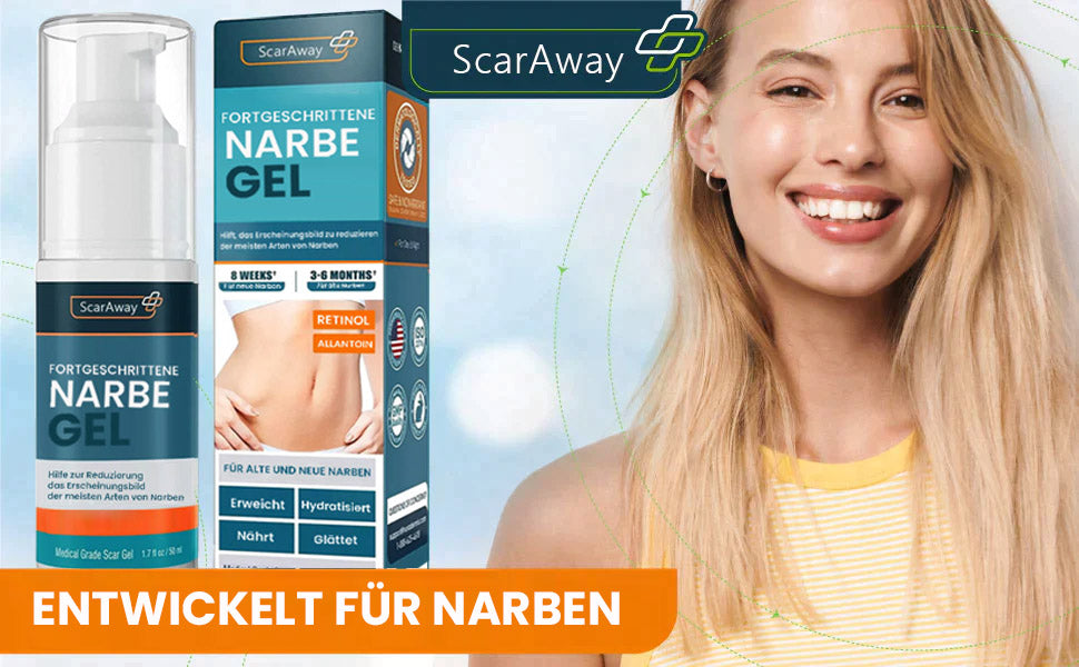 Thiccfitts™ ScarAway Fortschrittliches Narbengel - Kaiserschnitt, Bauchdeckenstraffung, alte Narben, Keloide, Dehnungsstreifen, Brandnarben