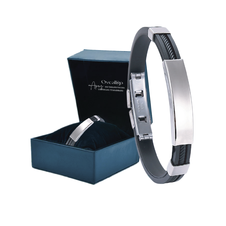 Oveallgo™ Apus ProfiX Ion Therapeutisches Lympunclog-Titanarmband